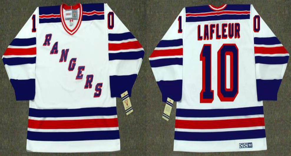 2019 Men New York Rangers 10 Lafleur white CCM NHL jerseys